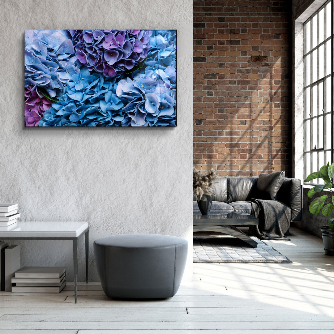 ・"hydrangea"・Glass Wall Art