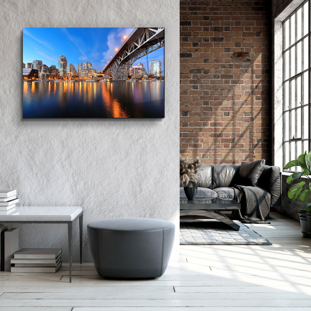 ・"Vancouver - Canada Skyline"・Glass Wall Art