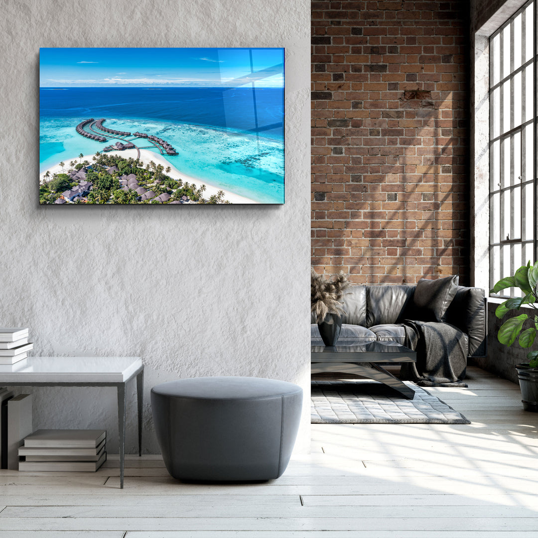 ・"Maldives"・Glass Wall Art