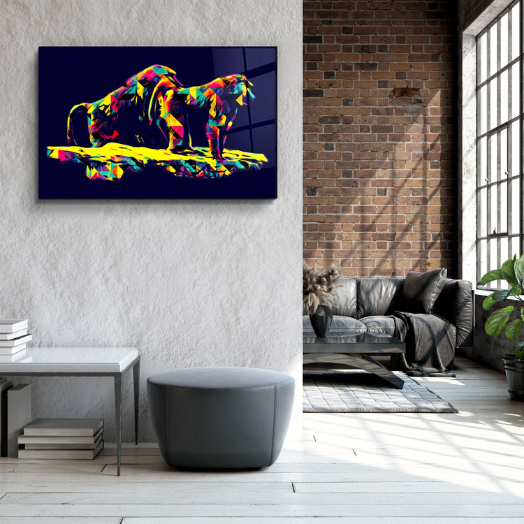 ・"Colormix Monkeys"・Glass Wall Art | Artdesigna Glass Printing Wall Arts.