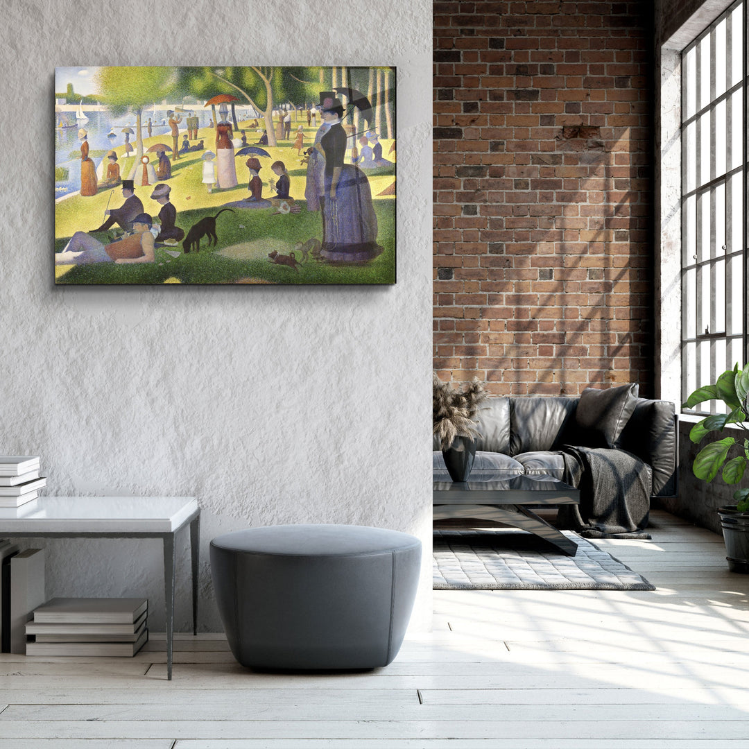 ・"A Sunday on La Grande Jatte (1884) by Georges Seurat"・Glass Wall Art | Artdesigna Glass Printing Wall Arts.