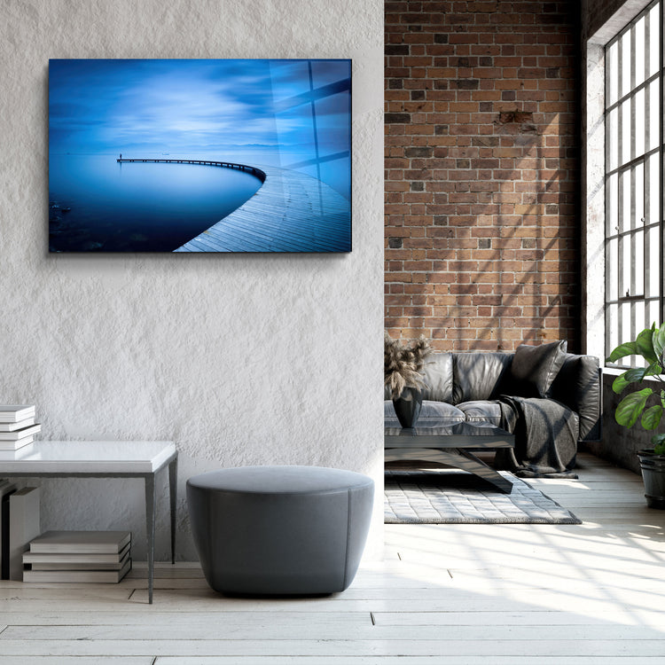 ・"The Curvy Pier"・Glass Wall Art | Artdesigna Glass Printing Wall Arts.