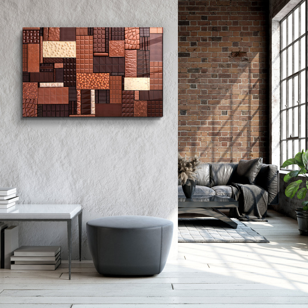 ・"Chocolate Bar"・Glass Wall Art | Artdesigna Glass Printing Wall Arts.