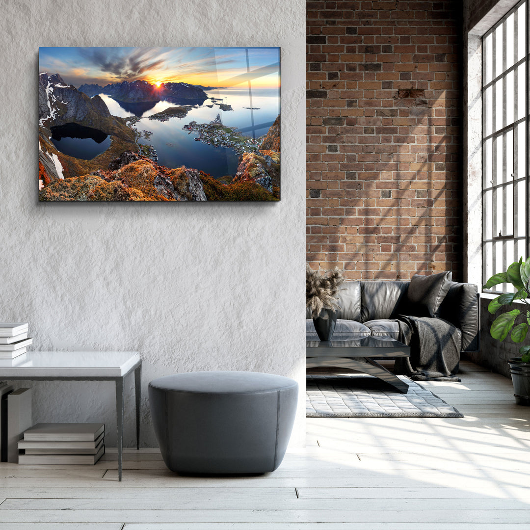 ・"A Seaside Town In Norway"・Glass Wall Art | Artdesigna Glass Printing Wall Arts.