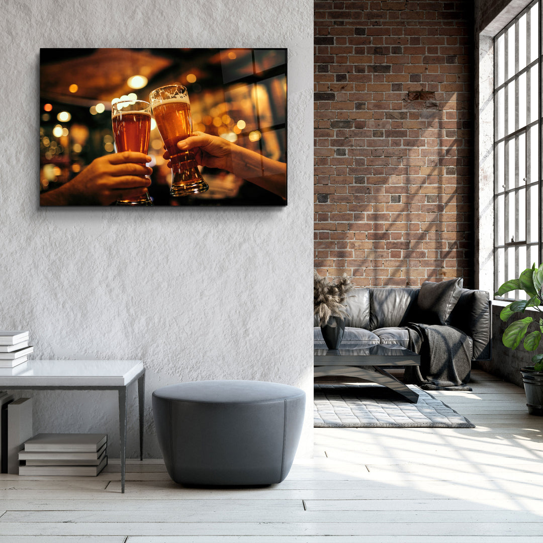 ・"Cheers!"・Glass Wall Art | Artdesigna Glass Printing Wall Arts.