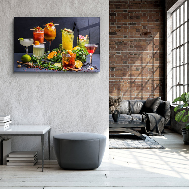 ・"Cocktails V2"・Glass Wall Art | Artdesigna Glass Printing Wall Arts.