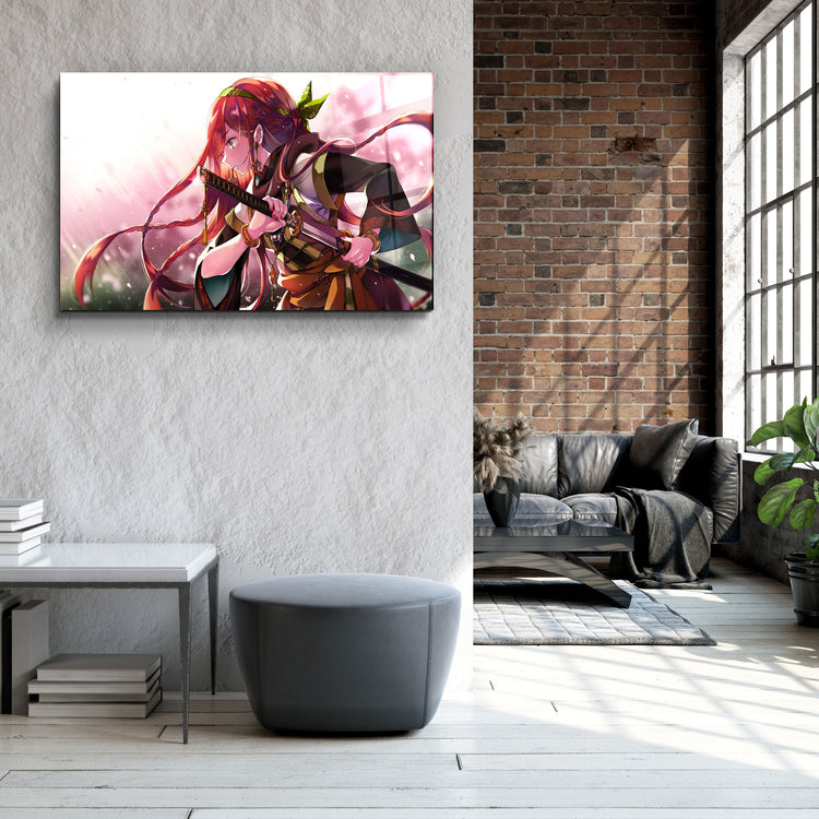 ・"The Last Woman Samurai"・Glass Wall Art | Artdesigna Glass Printing Wall Arts.