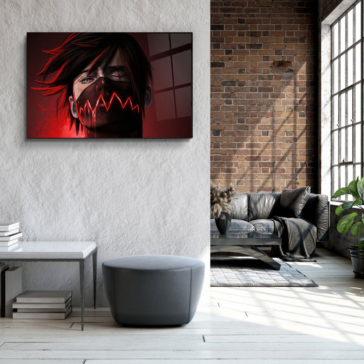 ・"The Evil Behind The Red"・Glass Wall Art | Artdesigna Glass Printing Wall Arts.