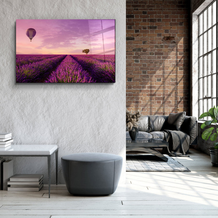 ・"Purple Sky"・Glass Wall Art | Artdesigna Glass Printing Wall Arts.