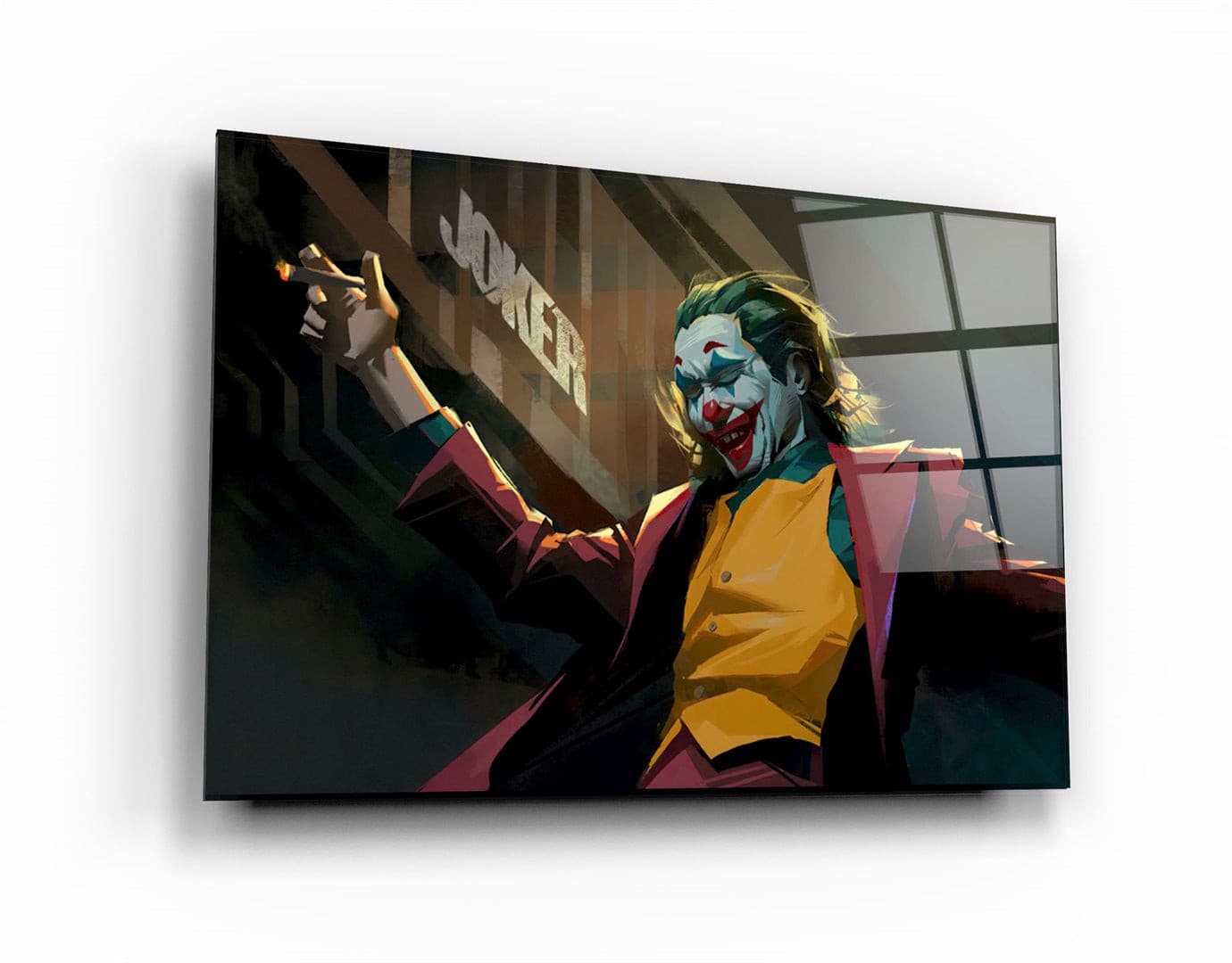 ・"Abstract Joker"・Glass Wall Art | Artdesigna Glass Printing Wall Arts.