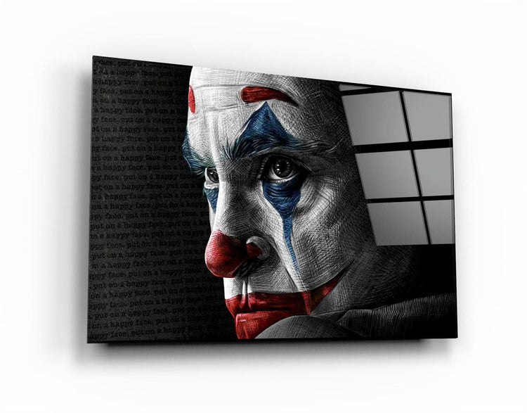 ・"Joker Face"・Glass Wall Art | Artdesigna Glass Printing Wall Arts.