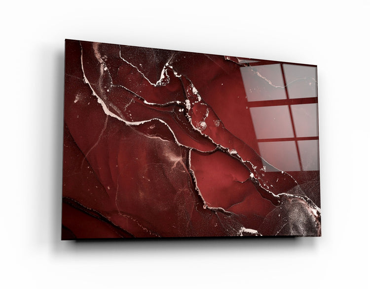 ・"Abstract Red Pattern"・Glass Wall Art | Artdesigna Glass Printing Wall Arts.