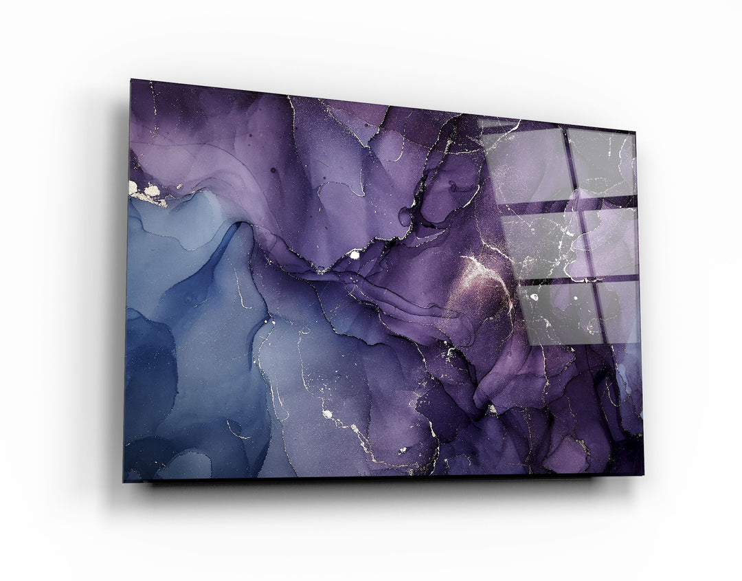 ・"Purple Wave Pattern"・Glass Wall Art | Artdesigna Glass Printing Wall Arts.