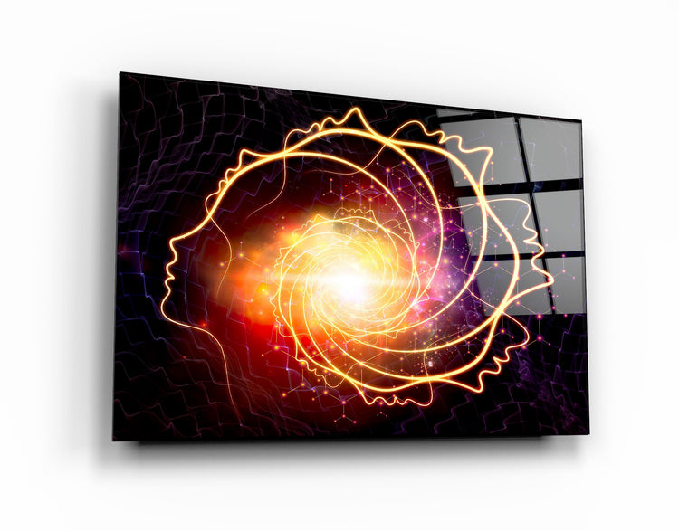 ・"Abstract Space Portrait"・Glass Wall Art | Artdesigna Glass Printing Wall Arts.