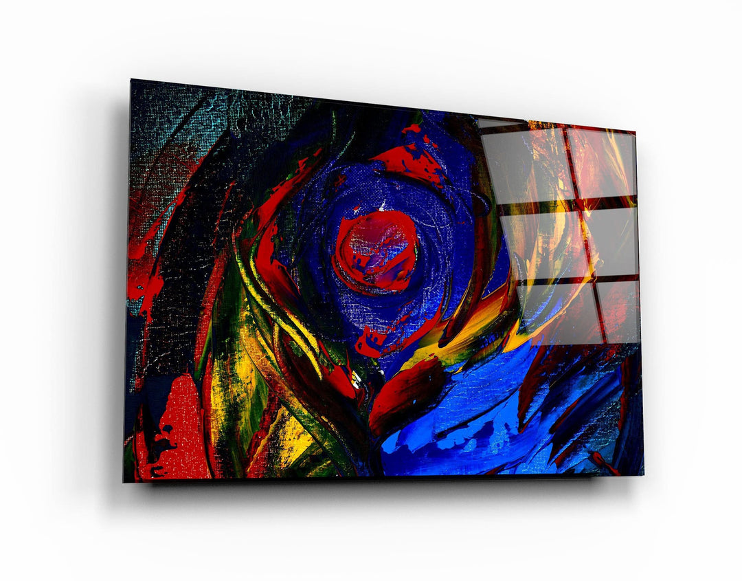 ・"Abstract Colorful Shapes"・Glass Wall Art | Artdesigna Glass Printing Wall Arts.