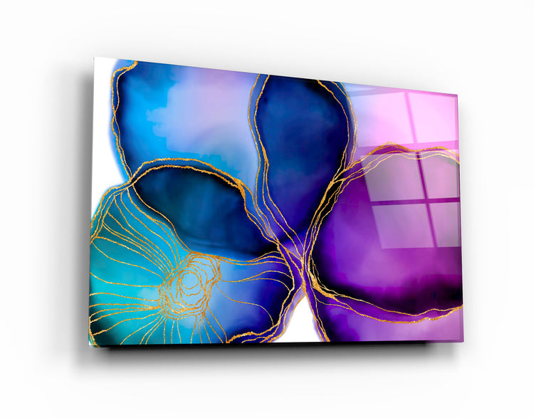 ・"Shapes and Golden Lines"・Glass Wall Art | Artdesigna Glass Printing Wall Arts.