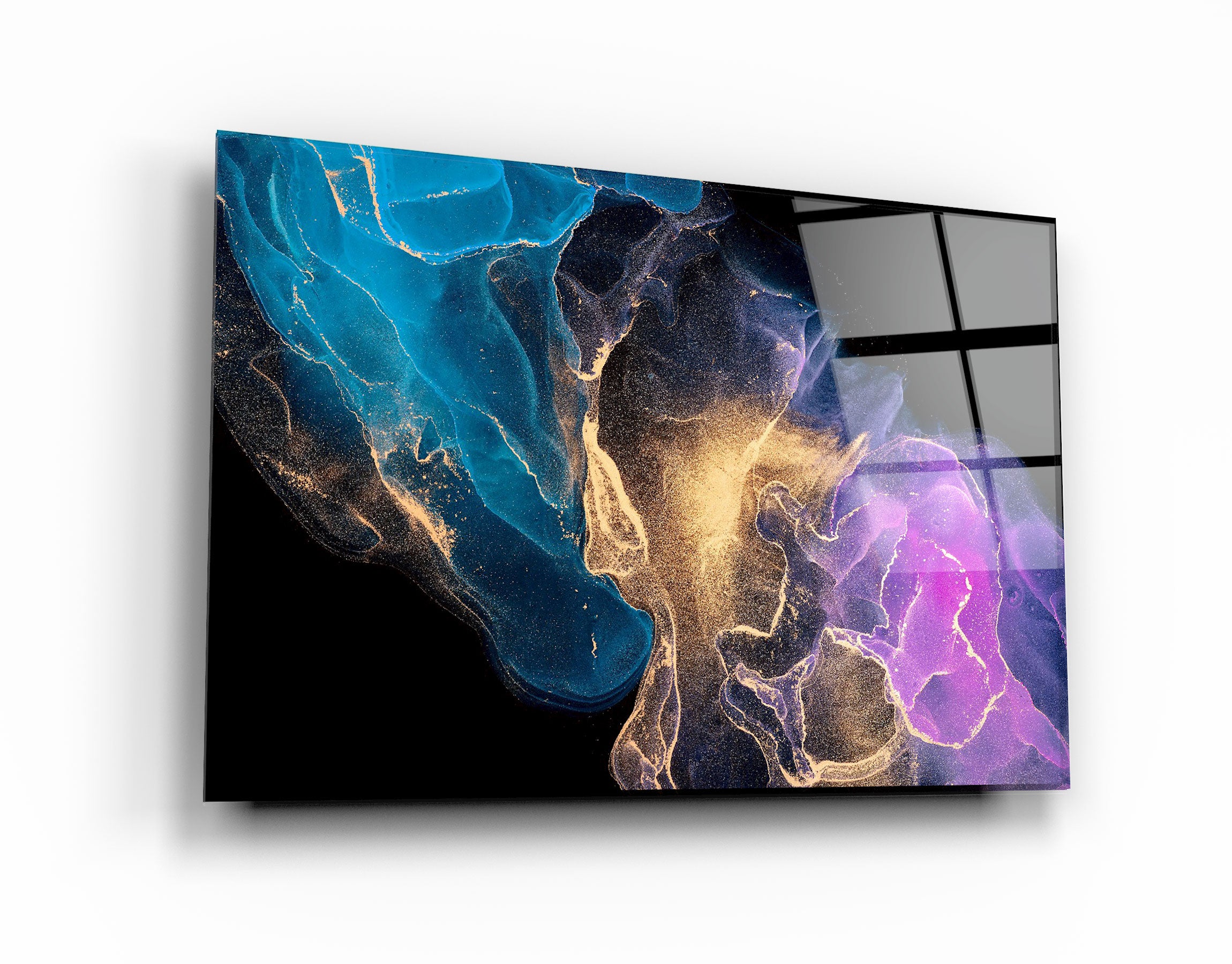 ・"Abstract Colorful Clouds"・Glass Wall Art | Artdesigna Glass Printing Wall Arts.