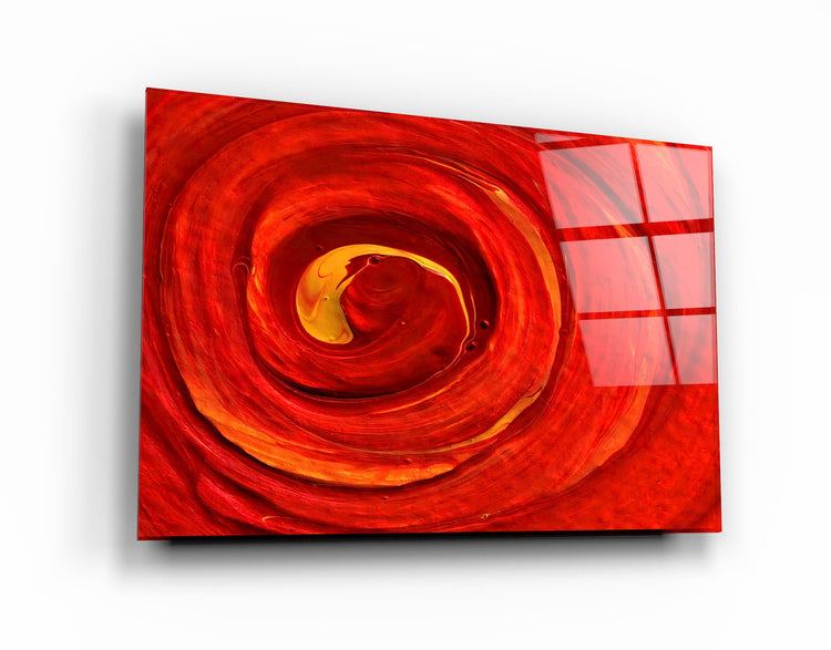 ・"Red Gradient"・Glass Wall Art | Artdesigna Glass Printing Wall Arts.