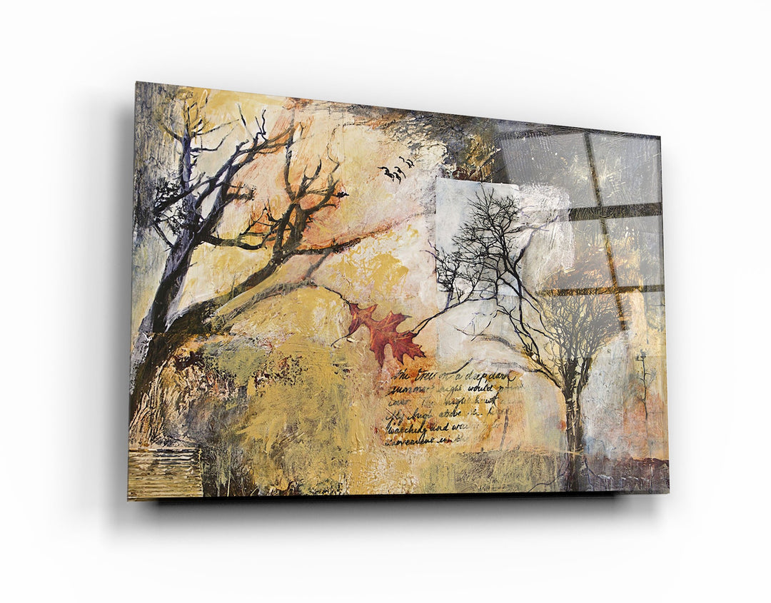 ・"A Note Between Trees"・Glass Wall Art | Artdesigna Glass Printing Wall Arts.