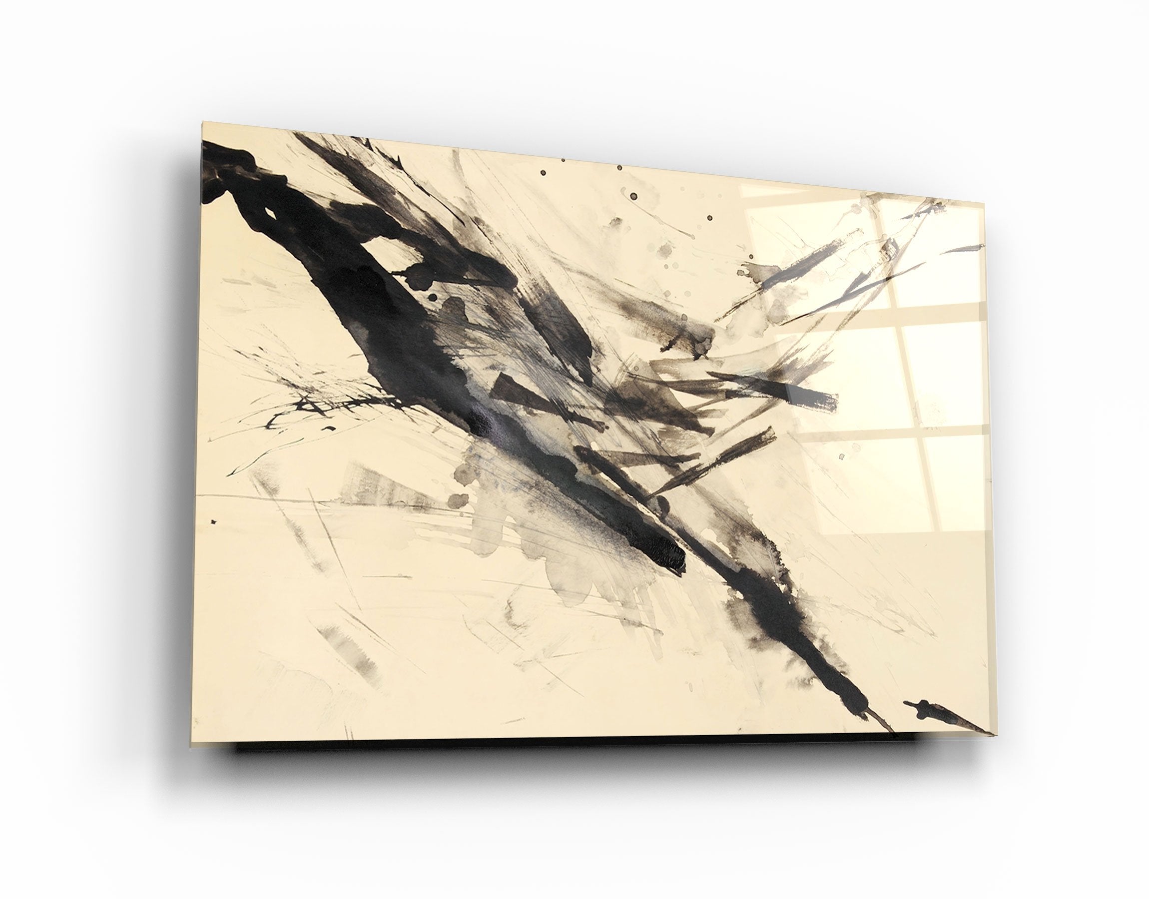 ・"Abstract Brush Strokes"・Glass Wall Art | Artdesigna Glass Printing Wall Arts.