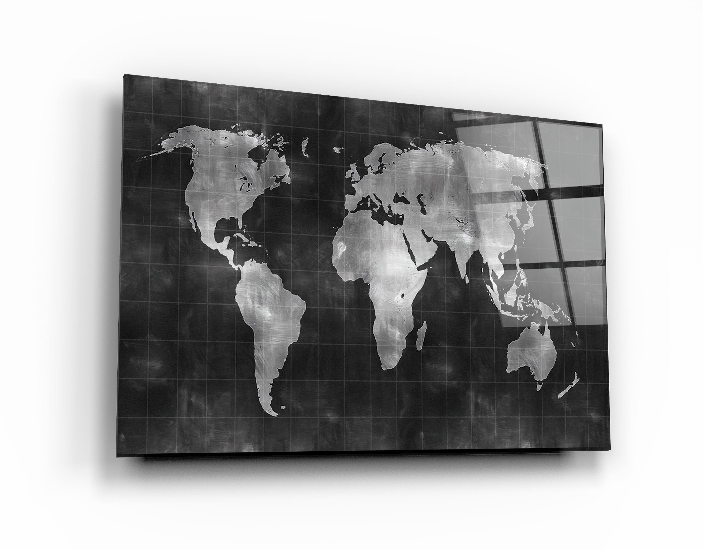 ・"Wold Map"・Glass Wall Art | Artdesigna Glass Printing Wall Arts.