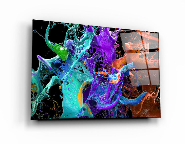 ・"Dance Of Paints"・Glass Wall Art | Artdesigna Glass Printing Wall Arts.