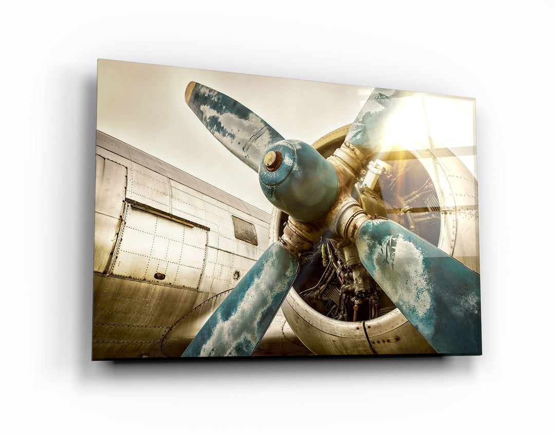 ・"The Rusty Propeller"・Glass Wall Art | Artdesigna Glass Printing Wall Arts.