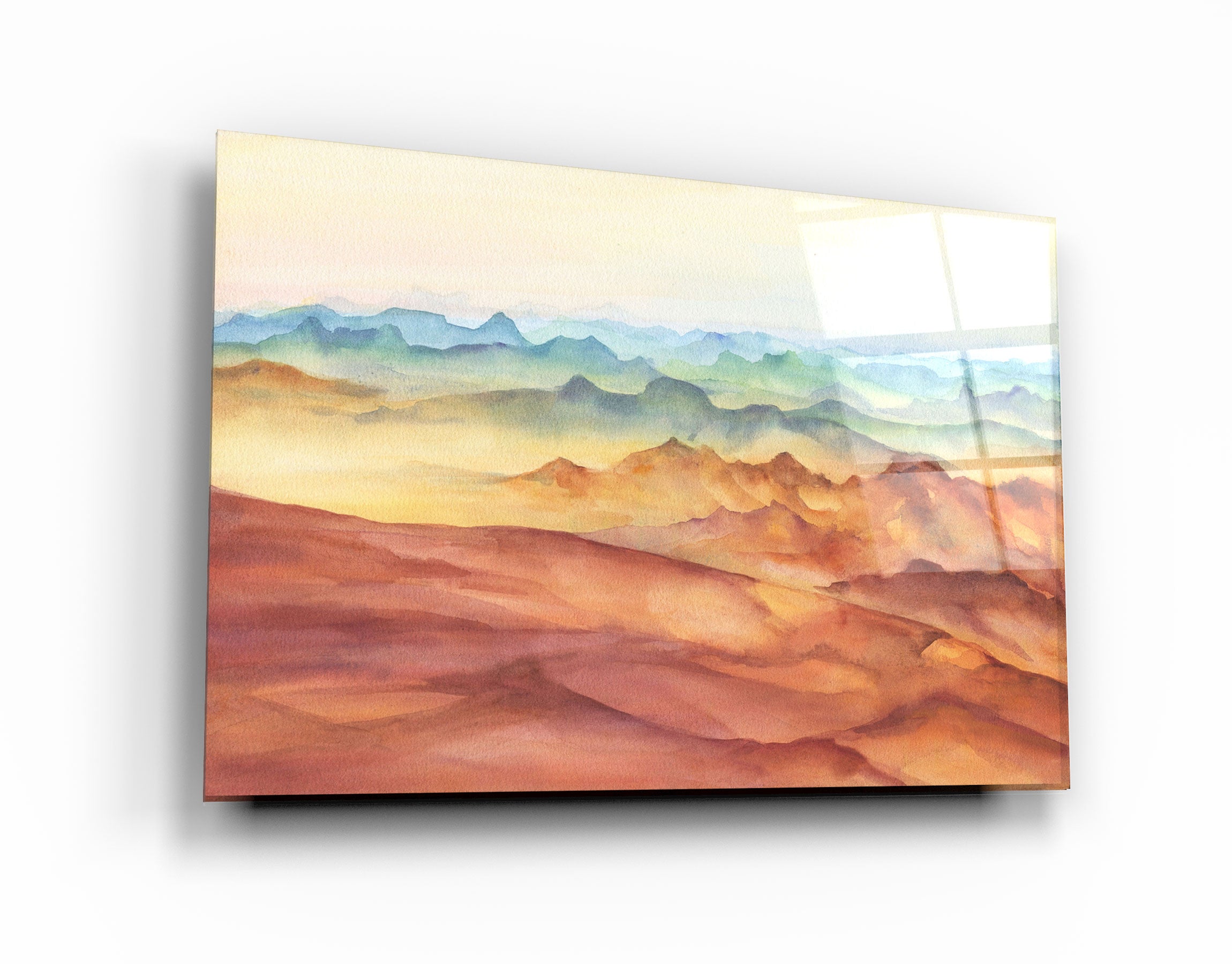 ・"The Colorful Watercolor"・Glass Wall Art | Artdesigna Glass Printing Wall Arts.