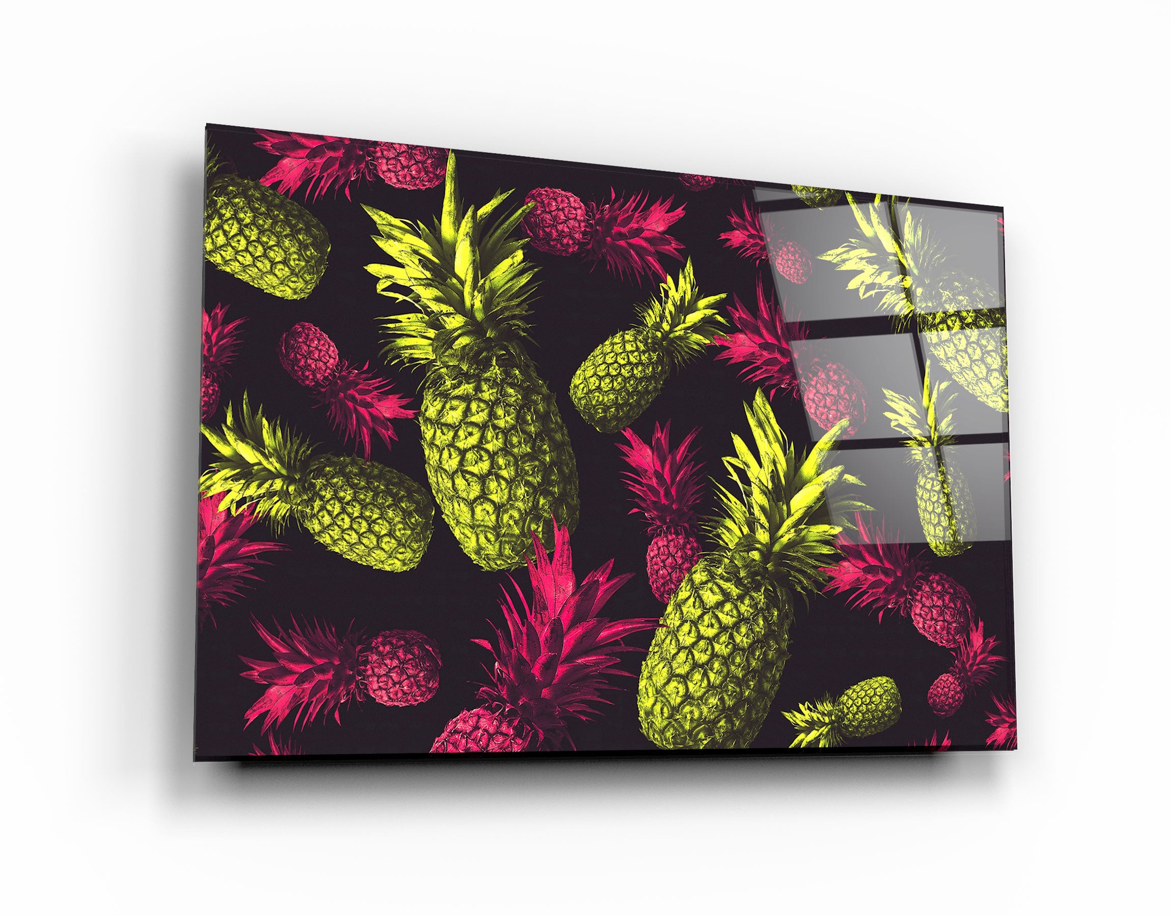 ・"The Pineapples"・Glass Wall Art | Artdesigna Glass Printing Wall Arts.