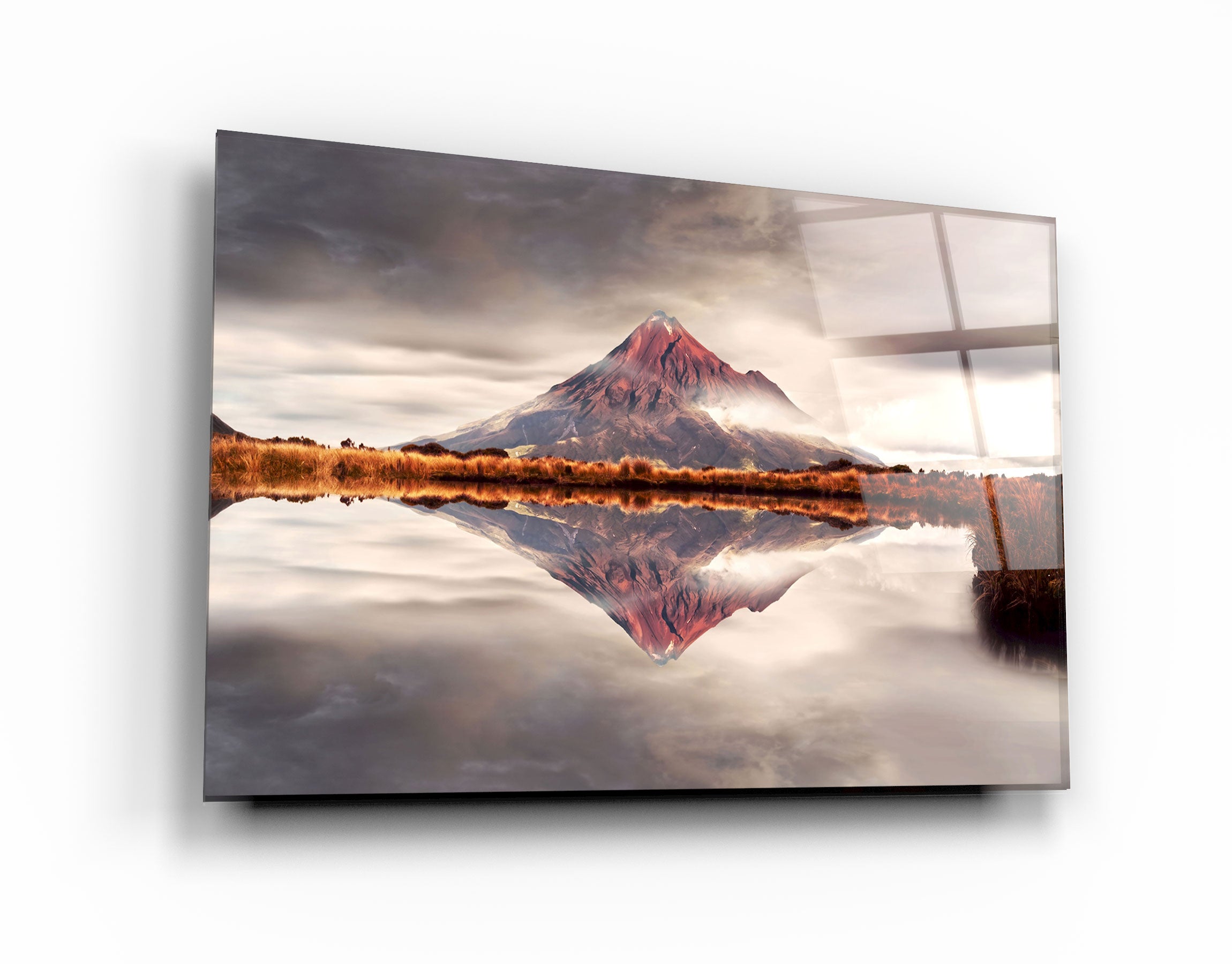 ・"The Extinct Volcano"・Glass Wall Art | Artdesigna Glass Printing Wall Arts.