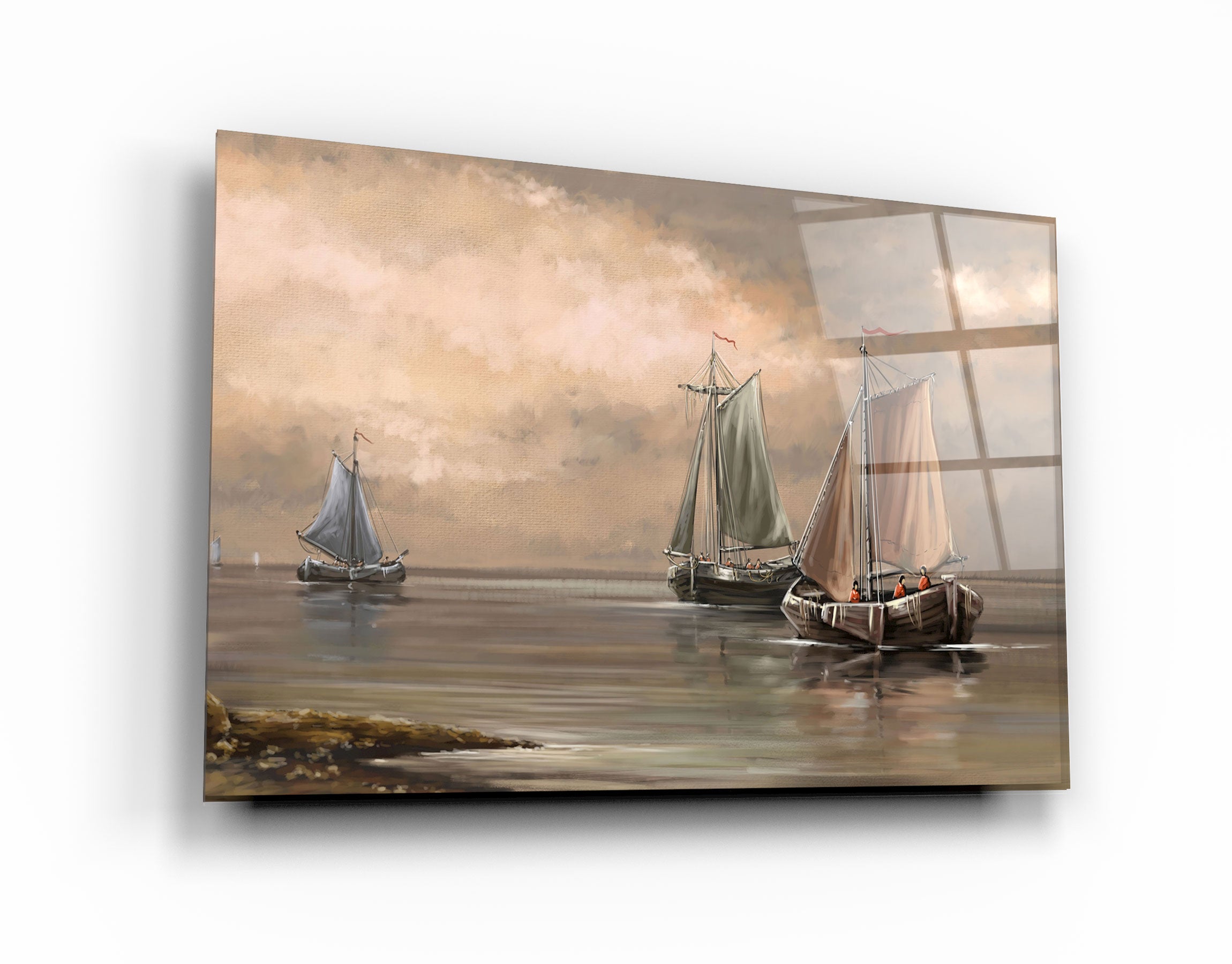 ・"Marine Workers From Victor Hugo"・Glass Wall Art | Artdesigna Glass Printing Wall Arts.