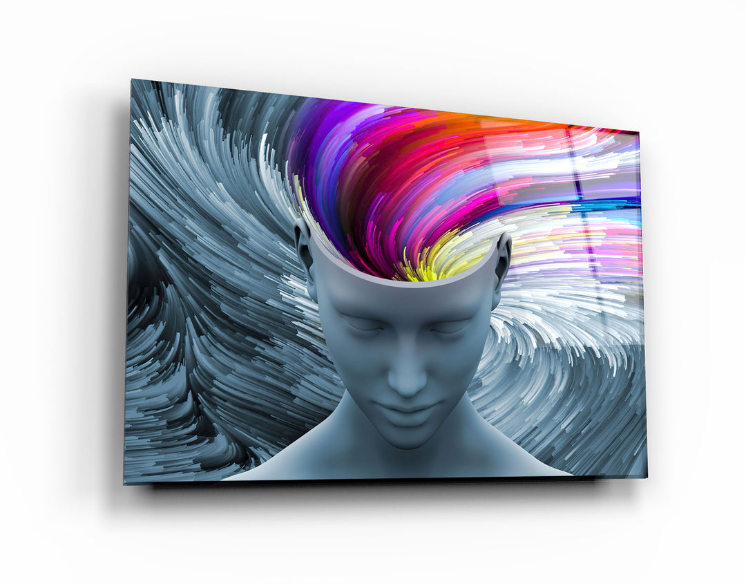 ・"Colorful Thoughts"・Glass Wall Art | Artdesigna Glass Printing Wall Arts.