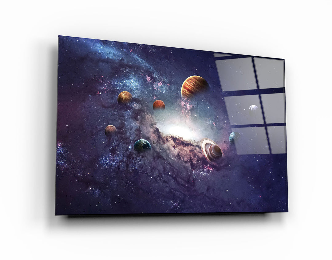 ・"Galaxy"・Glass Wall Art | Artdesigna Glass Printing Wall Arts.