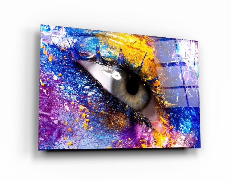 ・"Eye In Colors"・Glass Wall Art | Artdesigna Glass Printing Wall Arts.