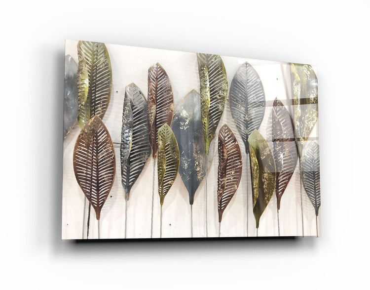 ・"Leafs"・Glass Wall Art | Artdesigna Glass Printing Wall Arts.