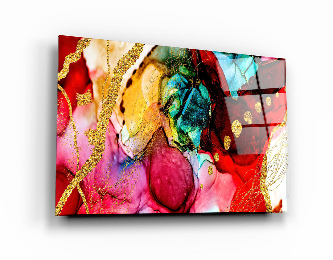 ・"Marble Design With Golden Touches"・Glass Wall Art | Artdesigna Glass Printing Wall Arts.