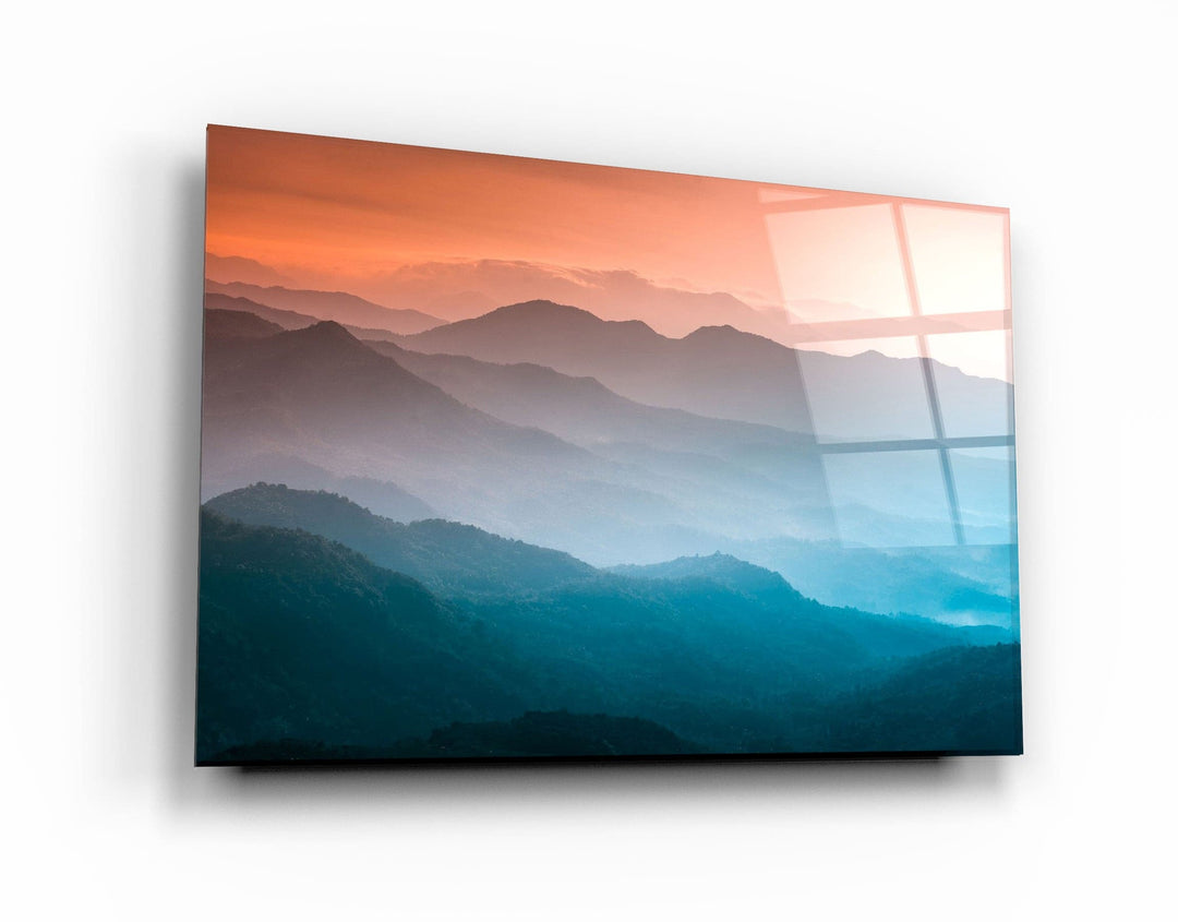 ・"The Nature Between Orange And Blue"・Glass Wall Art | Artdesigna Glass Printing Wall Arts.