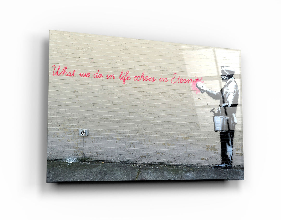 ・"Banksy - Eternity"・Glass Wall Art | Artdesigna Glass Printing Wall Arts.