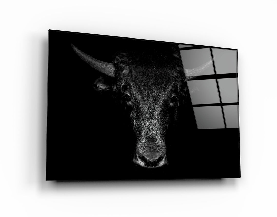 ・"The Bull"・Glass Wall Art | Artdesigna Glass Printing Wall Arts.