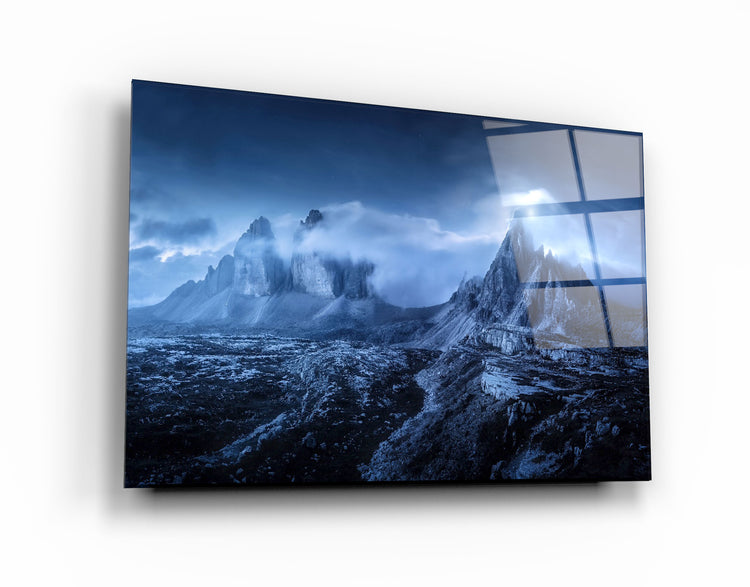 ・"Foggy Mountains"・GLASS WALL ART | Artdesigna Glass Printing Wall Arts.