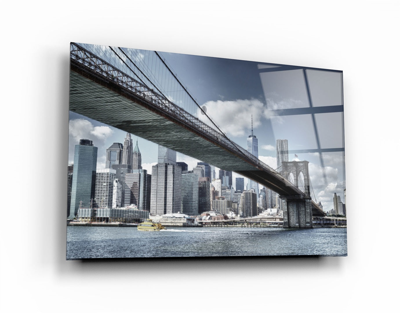 ・"Brooklyn Bridge"・Glass Wall Art | Artdesigna Glass Printing Wall Arts.