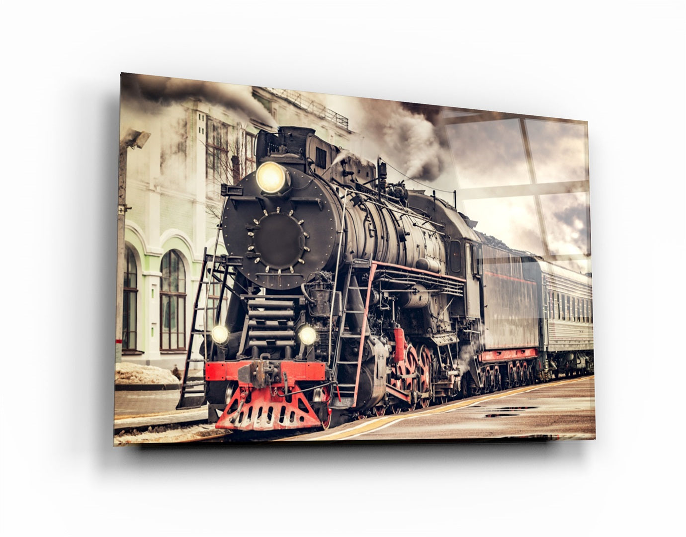 ・"Train"・Glass Wall Art | Artdesigna Glass Printing Wall Arts.