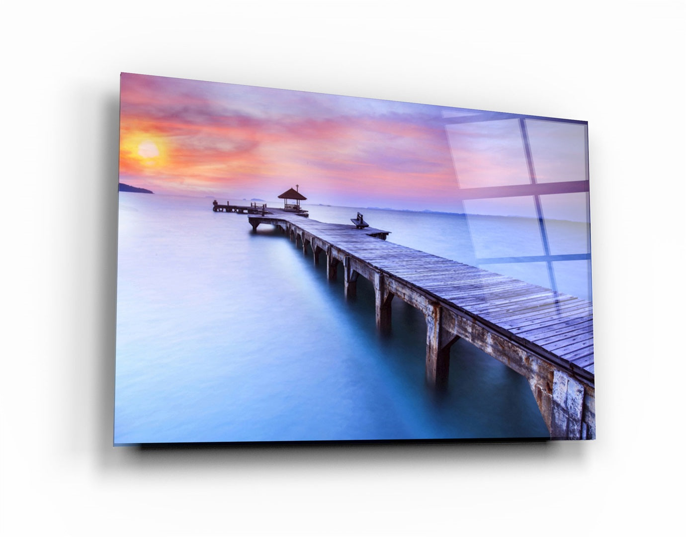 ・"Pier 3"・Glass Wall Art | Artdesigna Glass Printing Wall Arts.