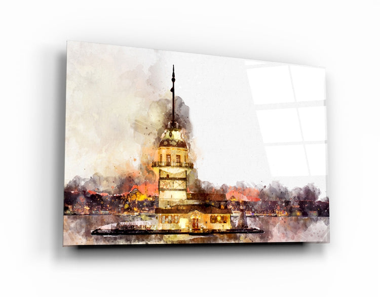 ・"Maiden's Tower"・Glass Wall Art | Artdesigna Glass Printing Wall Arts.