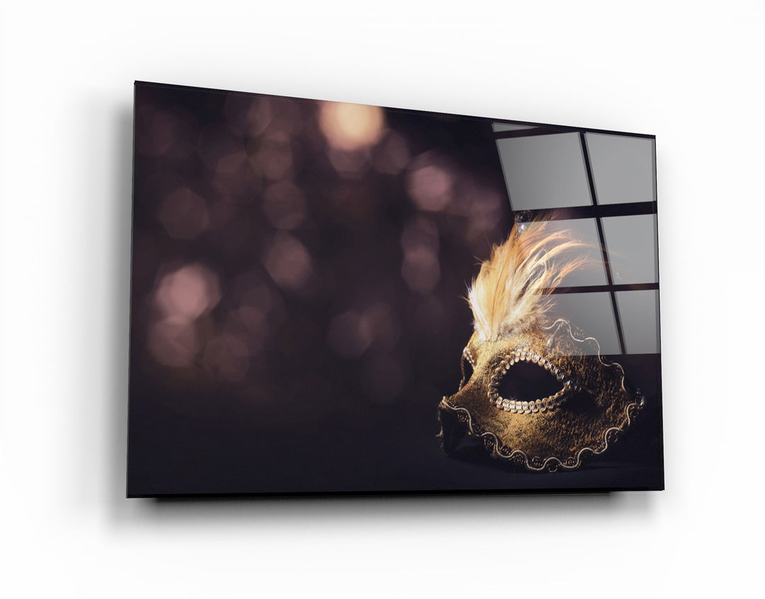 ・"Venetian Mask"・Glass Wall Art | Artdesigna Glass Printing Wall Arts.