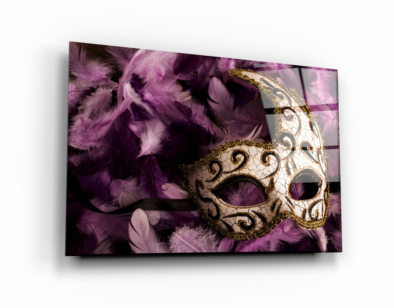 ・"Venetian Mask"・Glass Wall Art | Artdesigna Glass Printing Wall Arts.