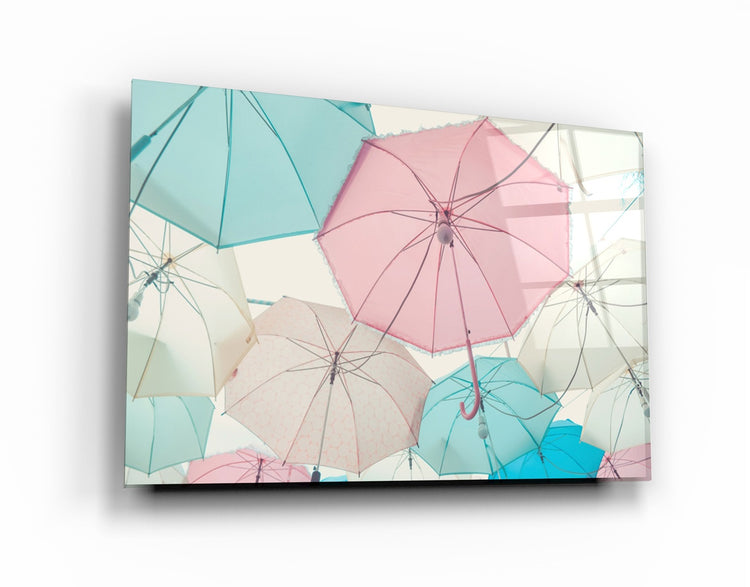 ・"Umbrellas"・Glass Wall Art | Artdesigna Glass Printing Wall Arts.