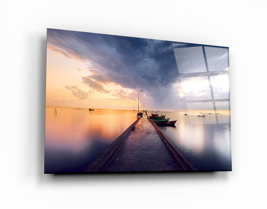 ・"Pier 9"・Glass Wall Art | Artdesigna Glass Printing Wall Arts.