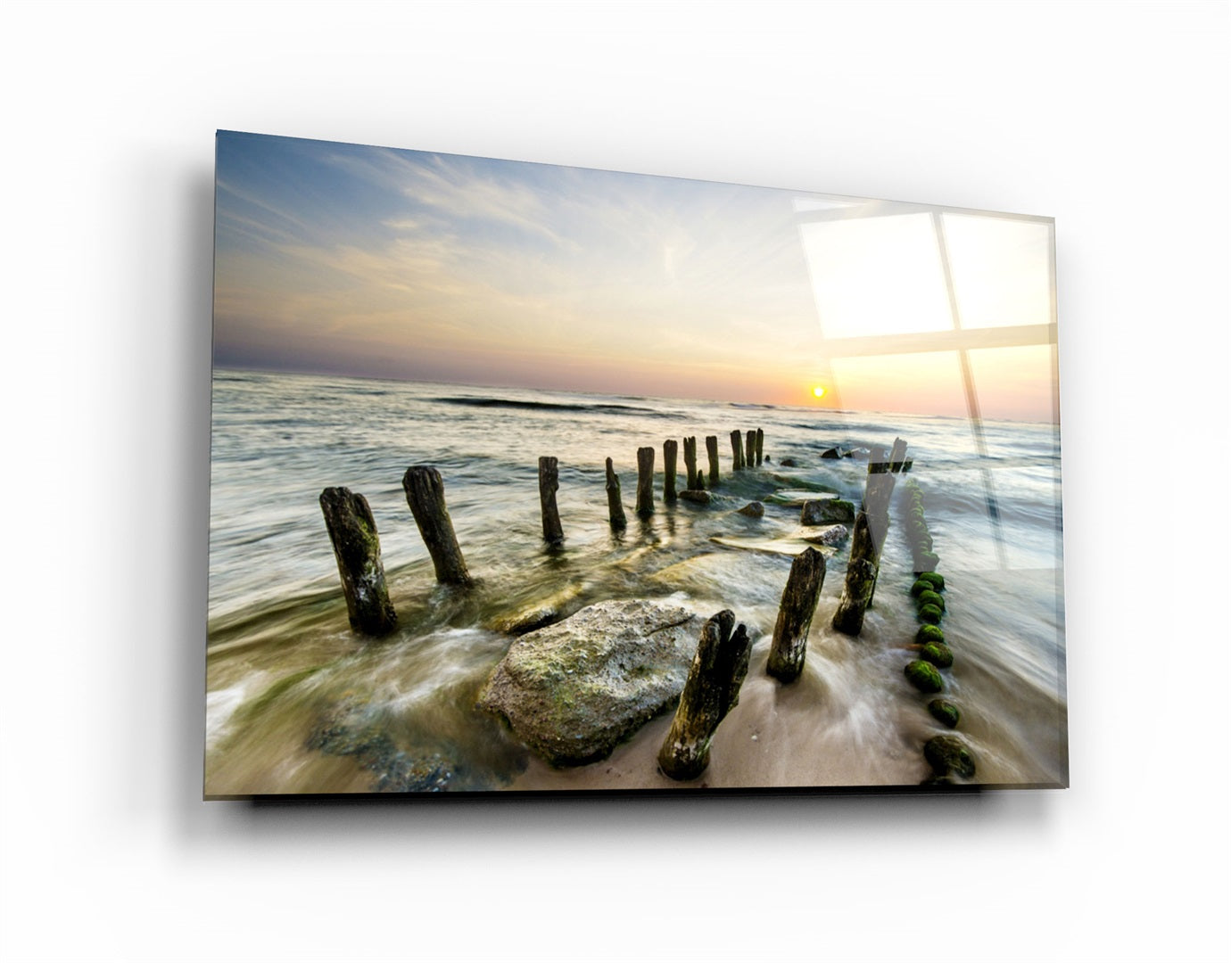 ・"Pier Ruin"・Glass Wall Art | Artdesigna Glass Printing Wall Arts.