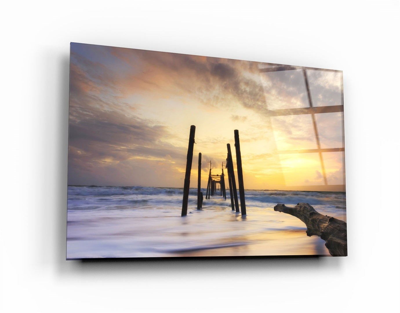 ・"Dilapidated Dock"・Glass Wall Art | Artdesigna Glass Printing Wall Arts.